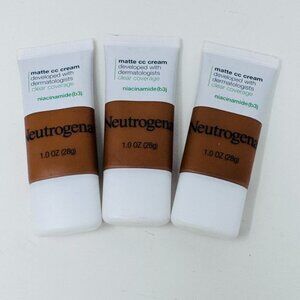 LOT of 3 NEUTROGENA Clear Coverage Color Correcting Cream Color: AMBER 8.0 NEW